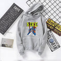 Men's Printed Fleece Hoodie -Hooded Sweatshirt in Grey