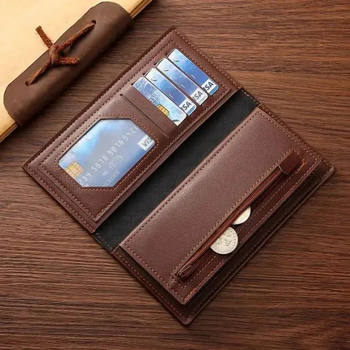 Men's Leather Wallet (Half-Crocodile Design)