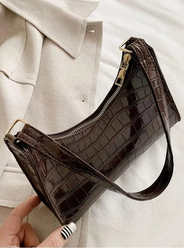 Girl's PU Leather Textured Shoulder Bag
