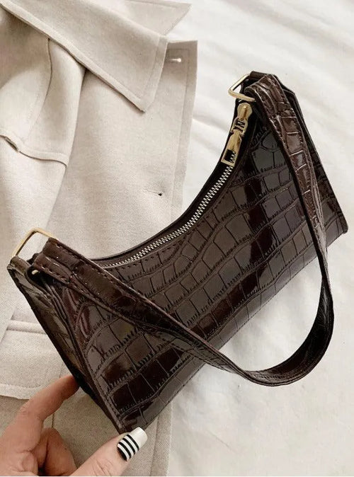 Girl's PU Leather Textured Shoulder Bag
