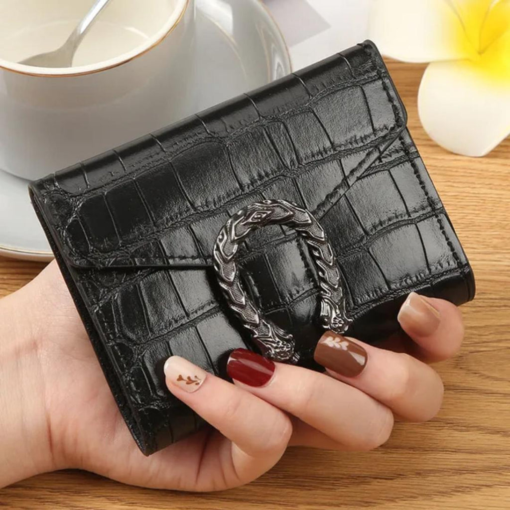 Stylish Women's PU Tri-Fold Wallet - 1, Pocket Friendly & Textured Design