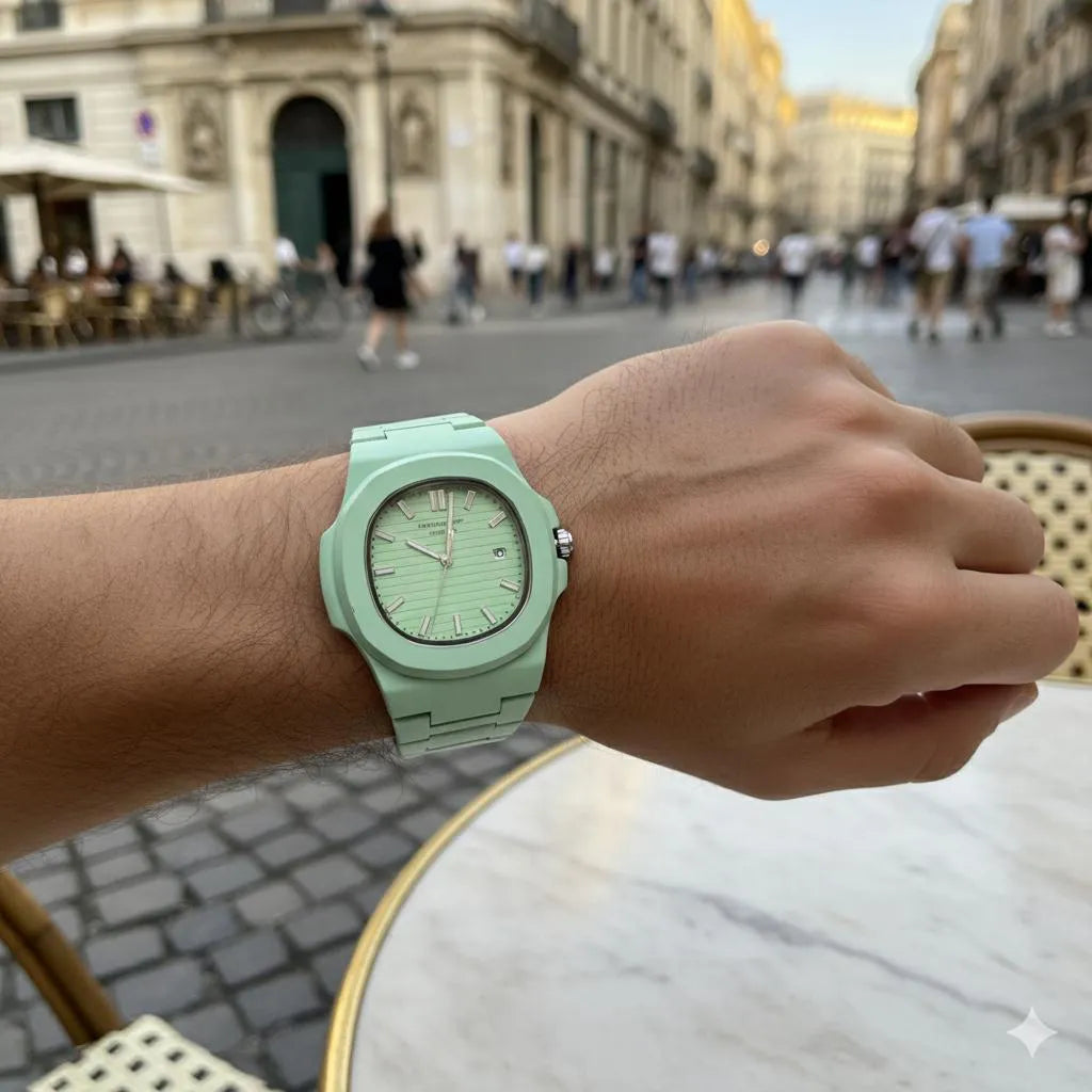 UNIVERSE POINT Classic Design Quartz Watch - Mint Green